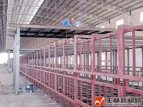 博白旺茂新型建材产业园加快厂房建设